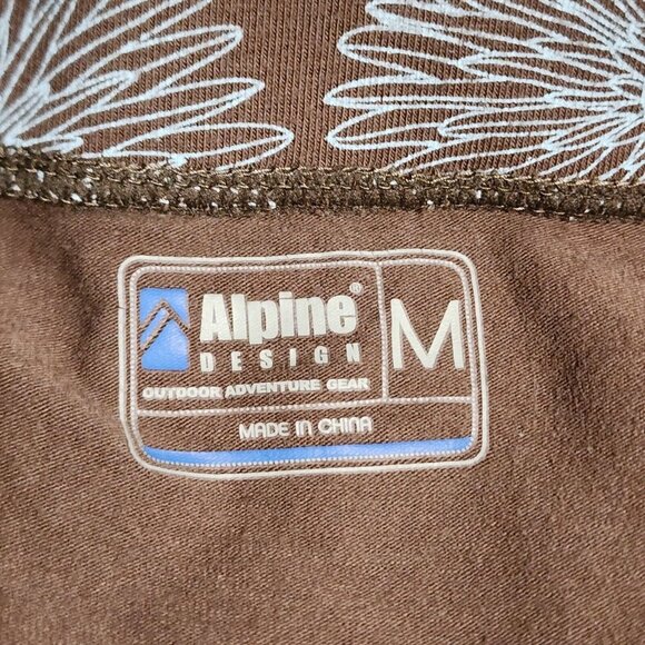 Alpine Design Skort Womens Size M Medium Brown Blue Floral Pull On Active Cute - Picture 3 of 6